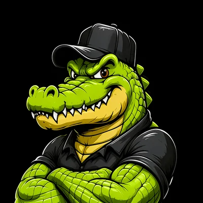 Gone Stumpin alligator mascot illustration